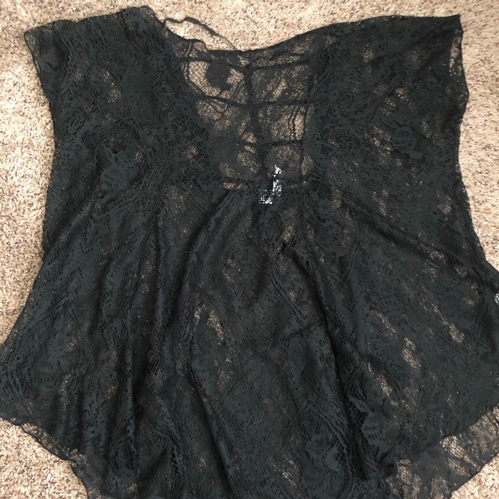 Black lace top